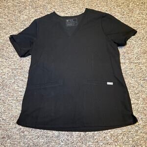 Figs Womens Size M Rafaela Oversized Scrub Top Blue Technical Collection